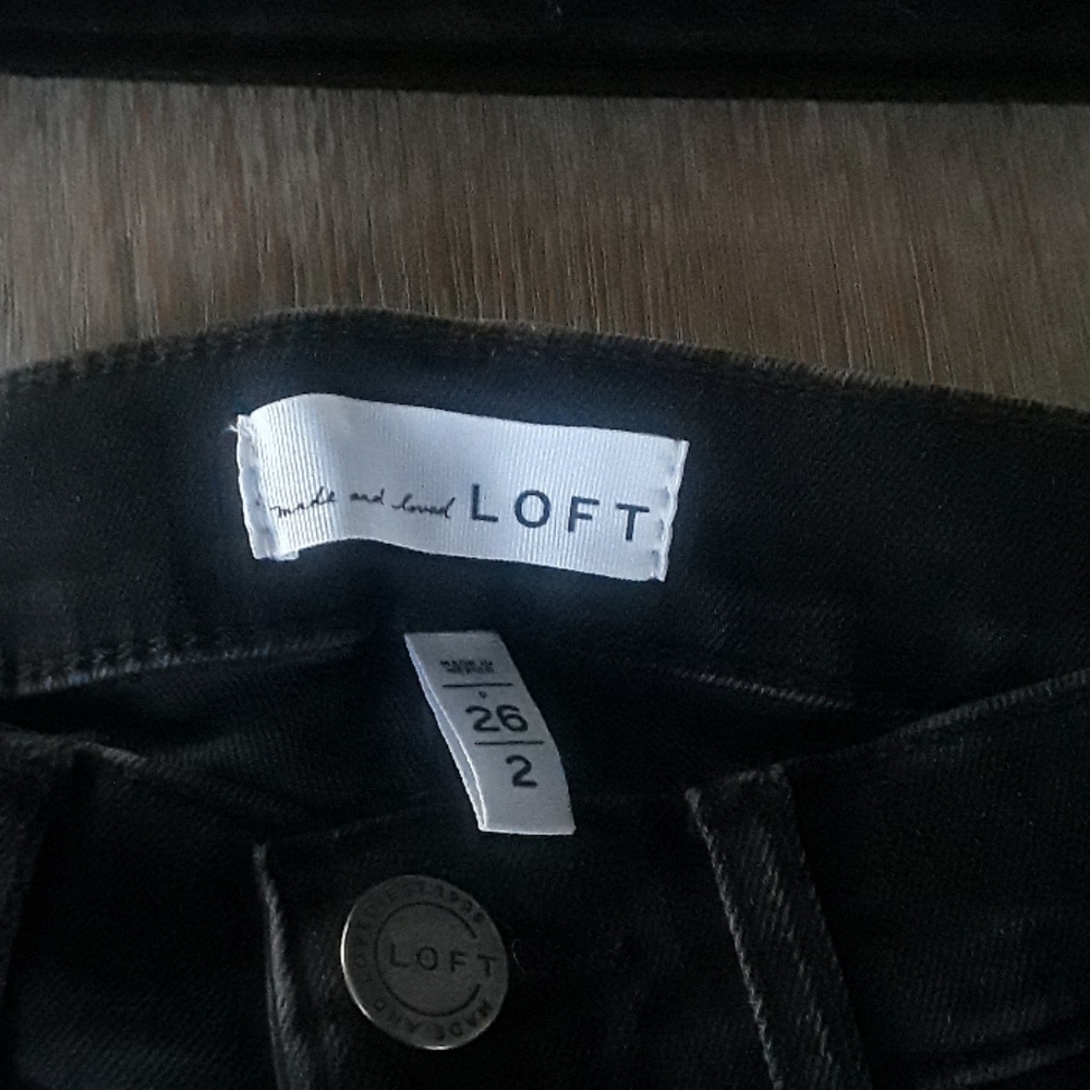LOFT Modern Skinny Black Jeans - 26/2 - Picture 7 of 7